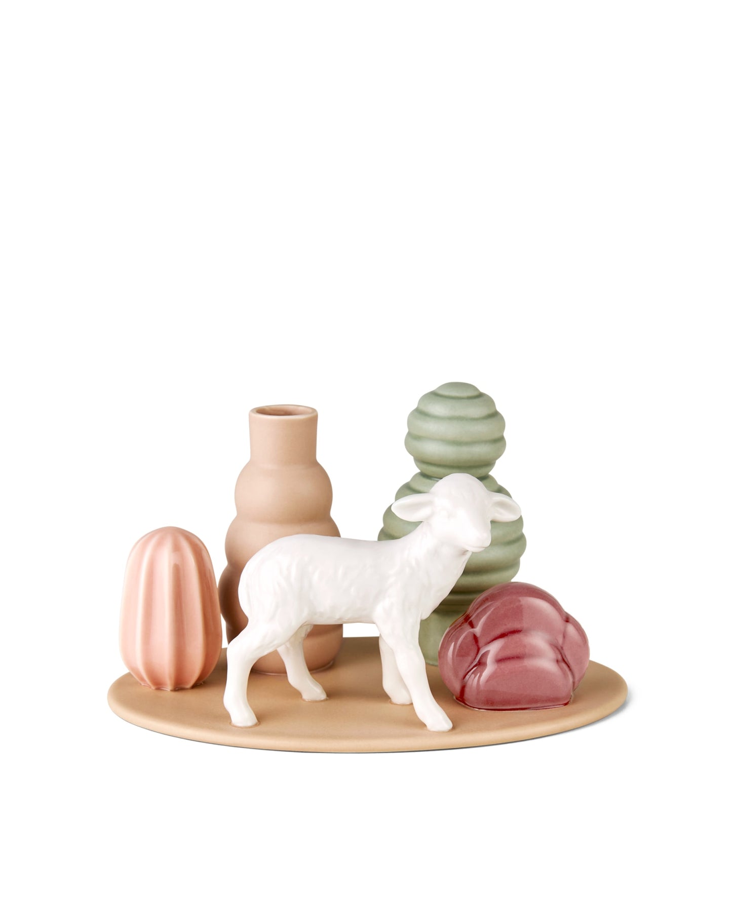 Sweet Stories Lamb Vase Dusty Rose