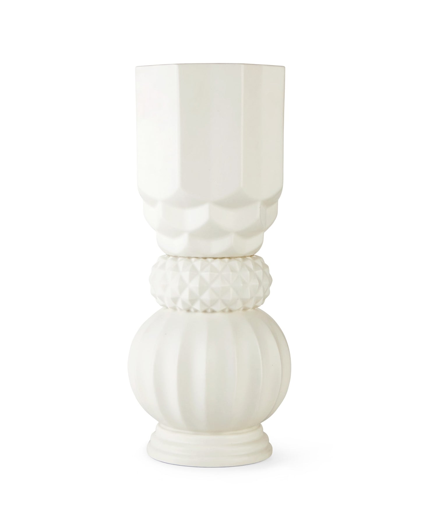 Samsurium Towerbell vase, mat hvid