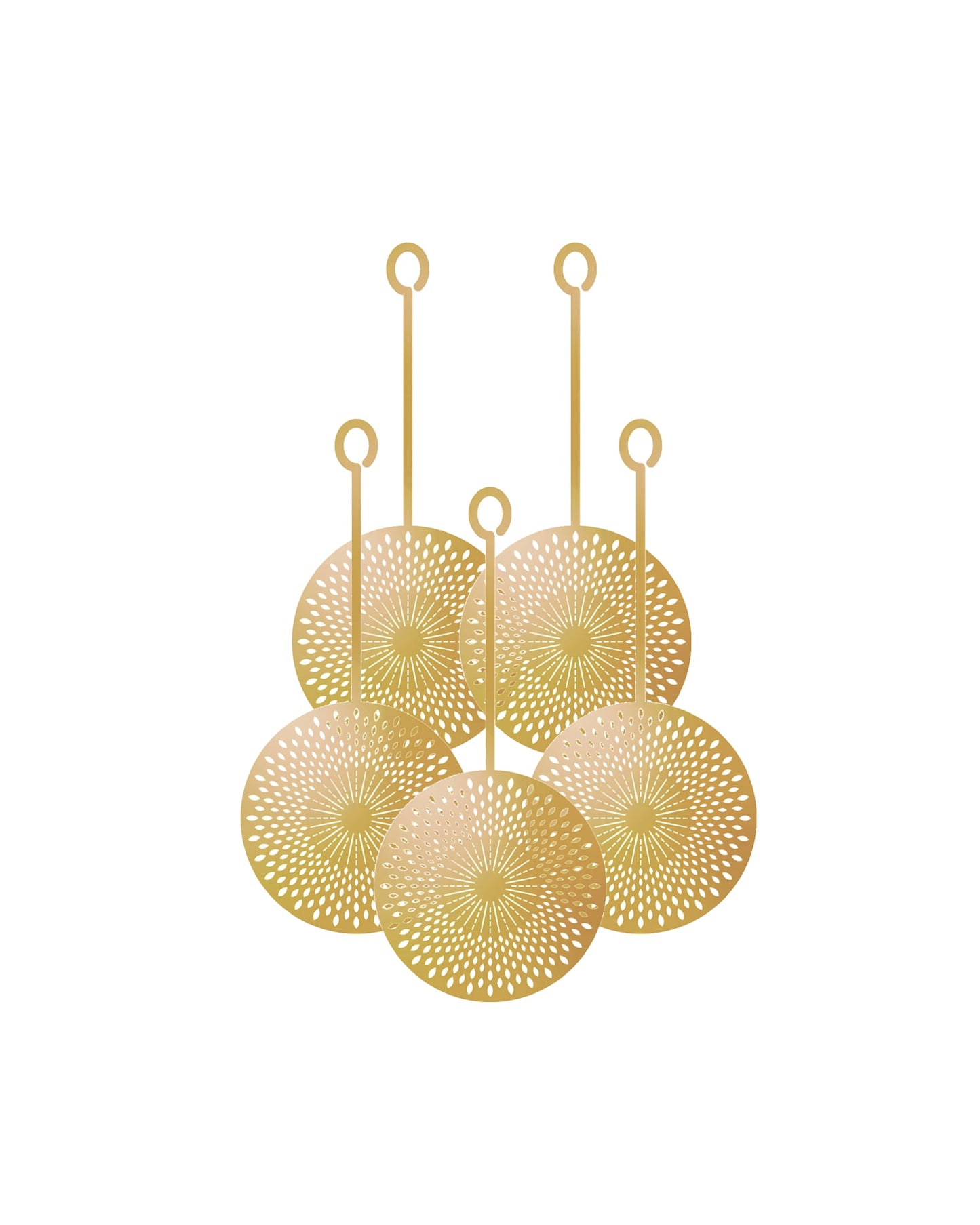 Ornament til egern m. englespil guld
