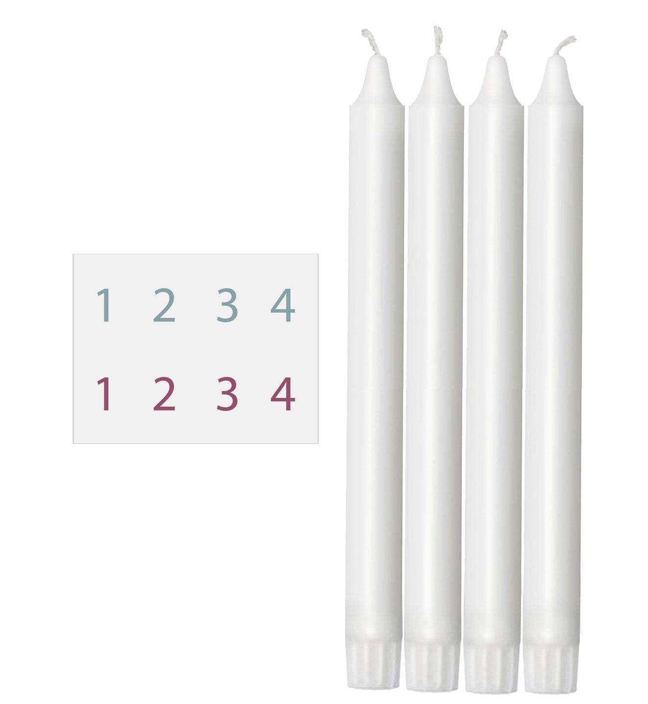 Winter Stories 4 candles w/transfer for advent