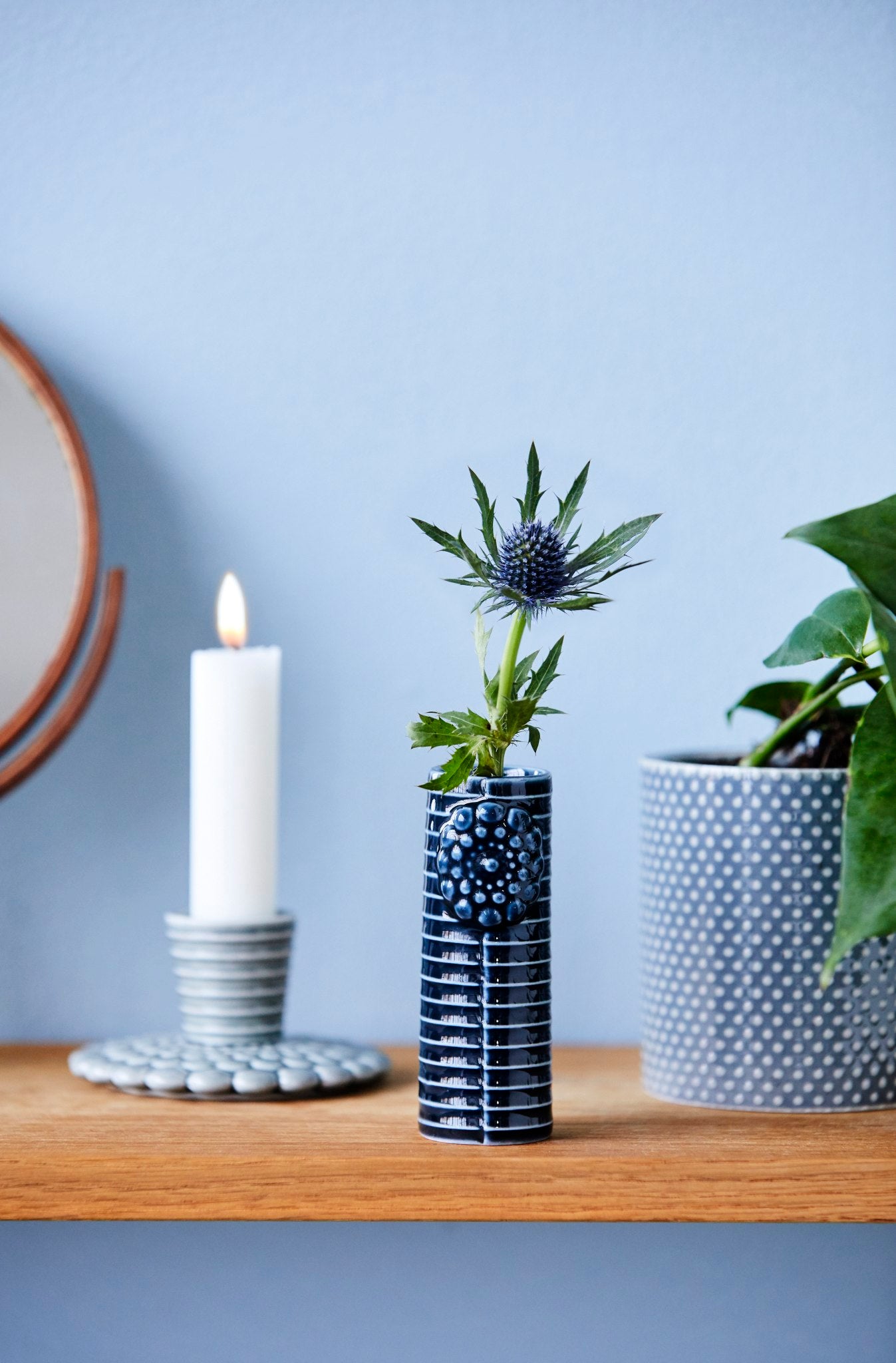 Pipanella candlestick bubble lines blue/grey