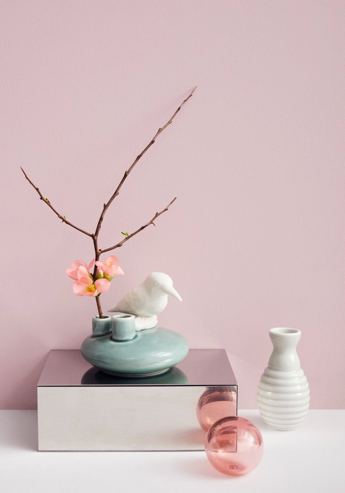 Sweet Stories Vase Kingfisher Peacock