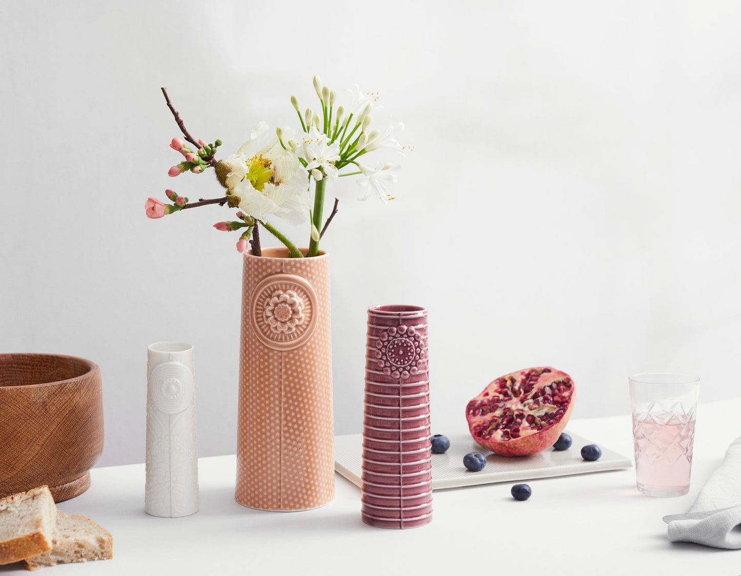 Pipanella Lines Small, Dusty rose, vase