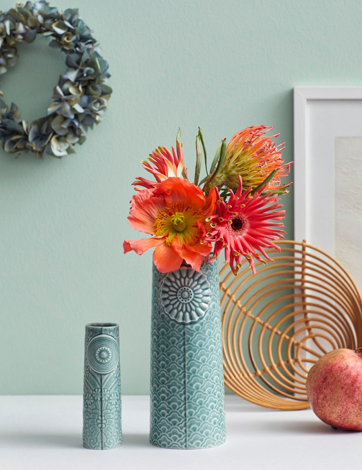 Pipanella Flower Mini vase i påfuglegrøn