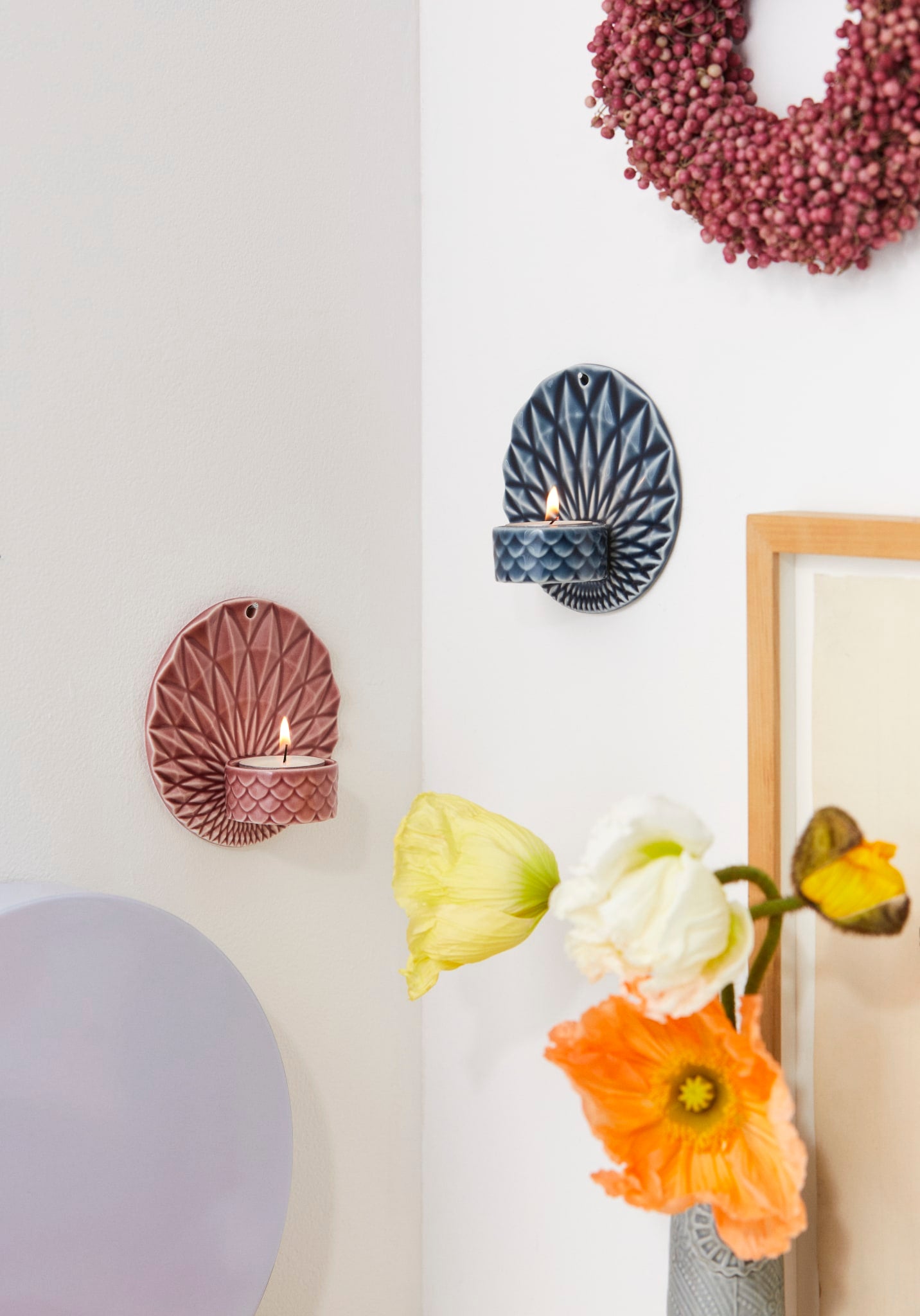 Pipanella Wall Votive Scales Dusty Rose