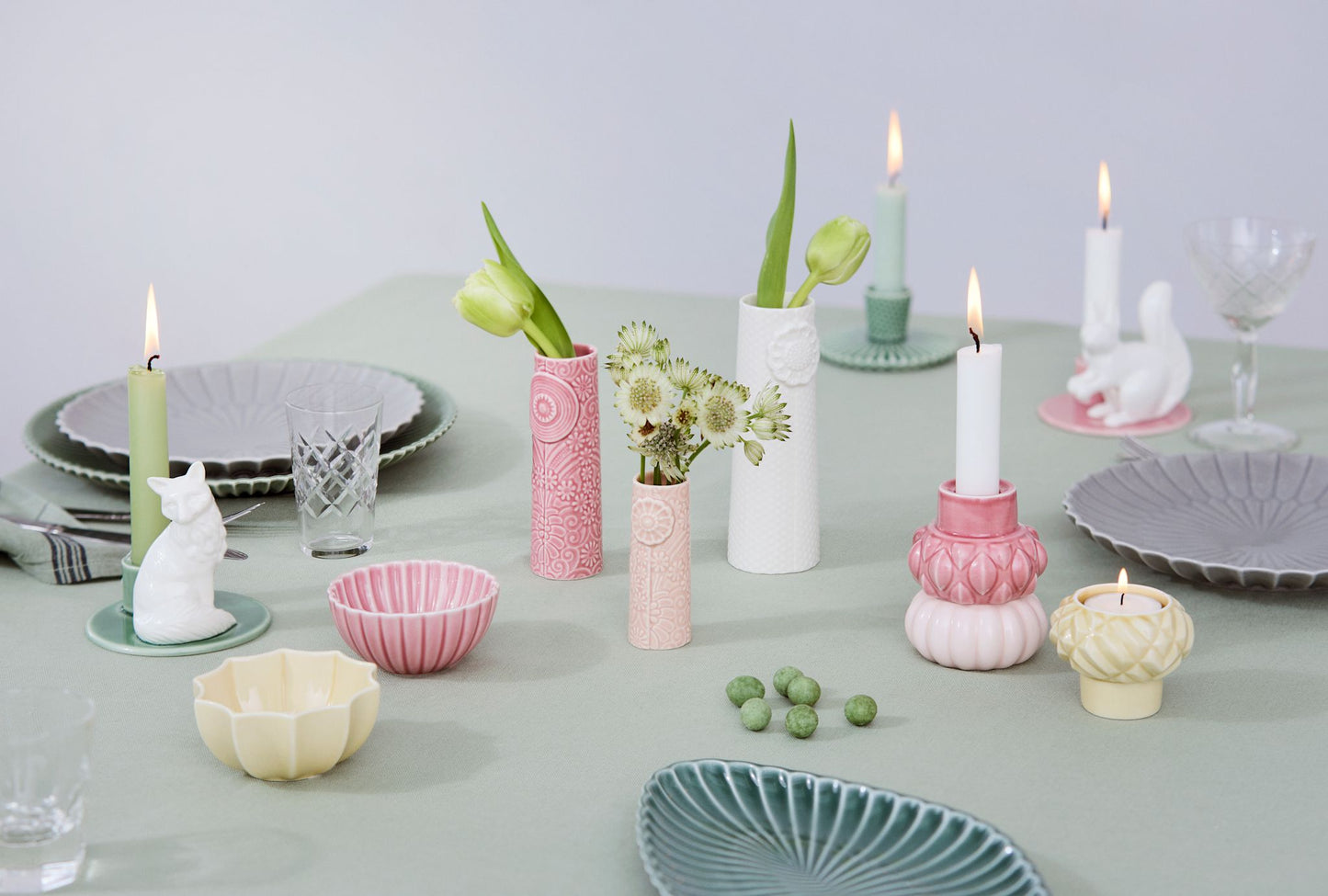 Pipanella Flock – Pink Bouquet (1 klein, 1 mini, 1 mikro) 3er-Set Vasen