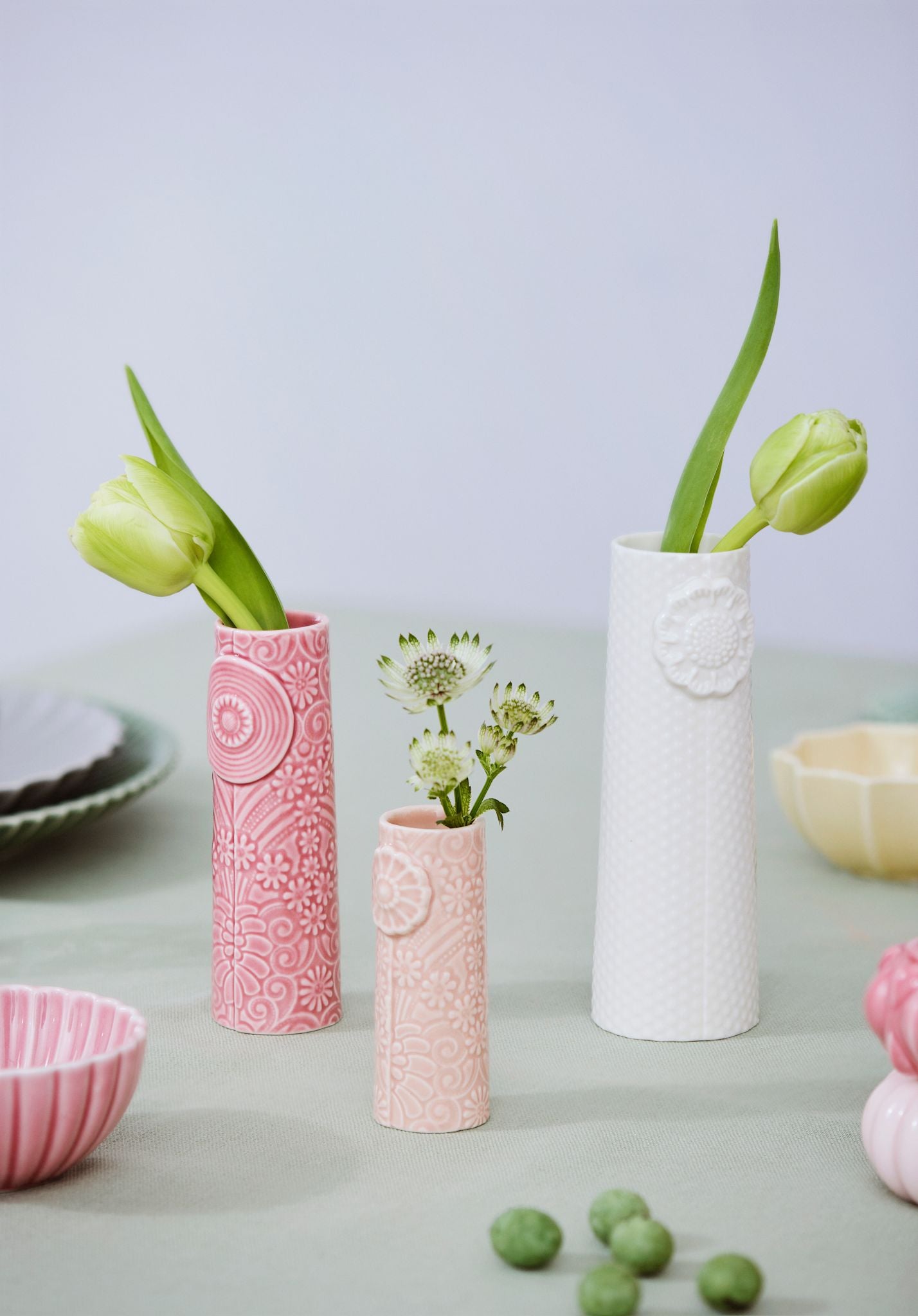 Pipanella Flock - Pink Bouquet (1 small, 1 mini, 1 micro) set of 3 vases