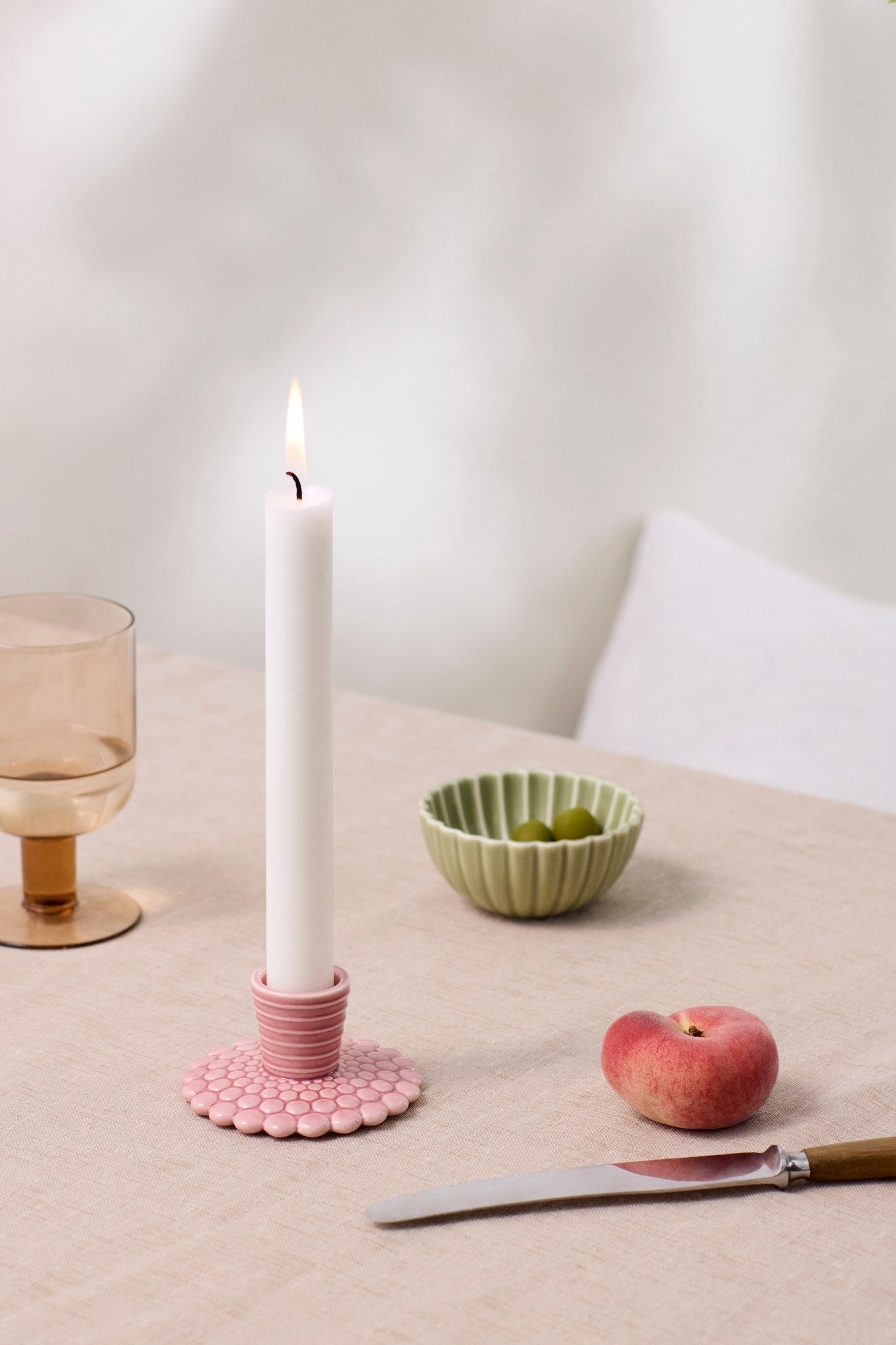 Pipanella candlestick bubble lines dusty rose