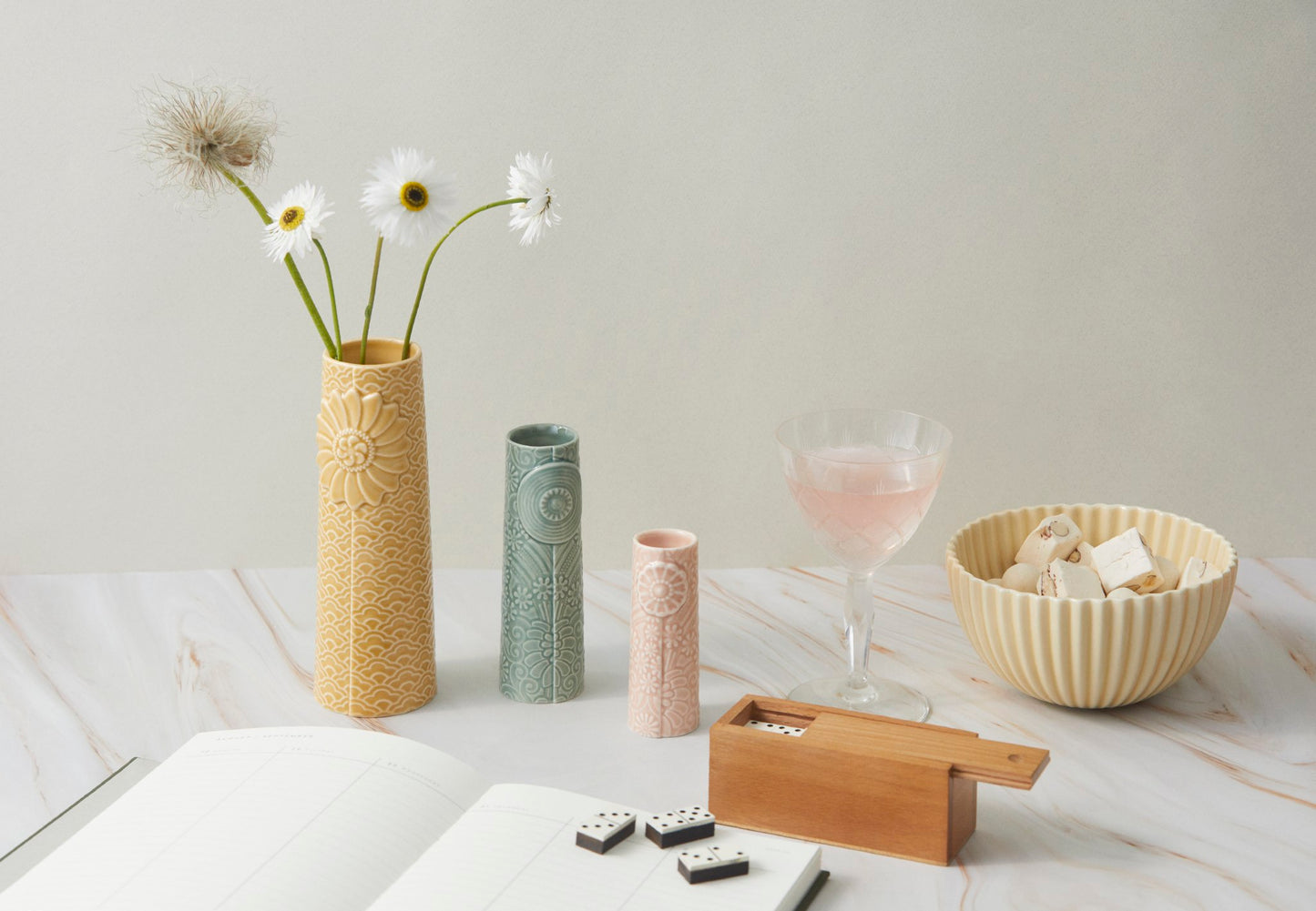 Pipanella Flower Mini vase i påfuglegrøn