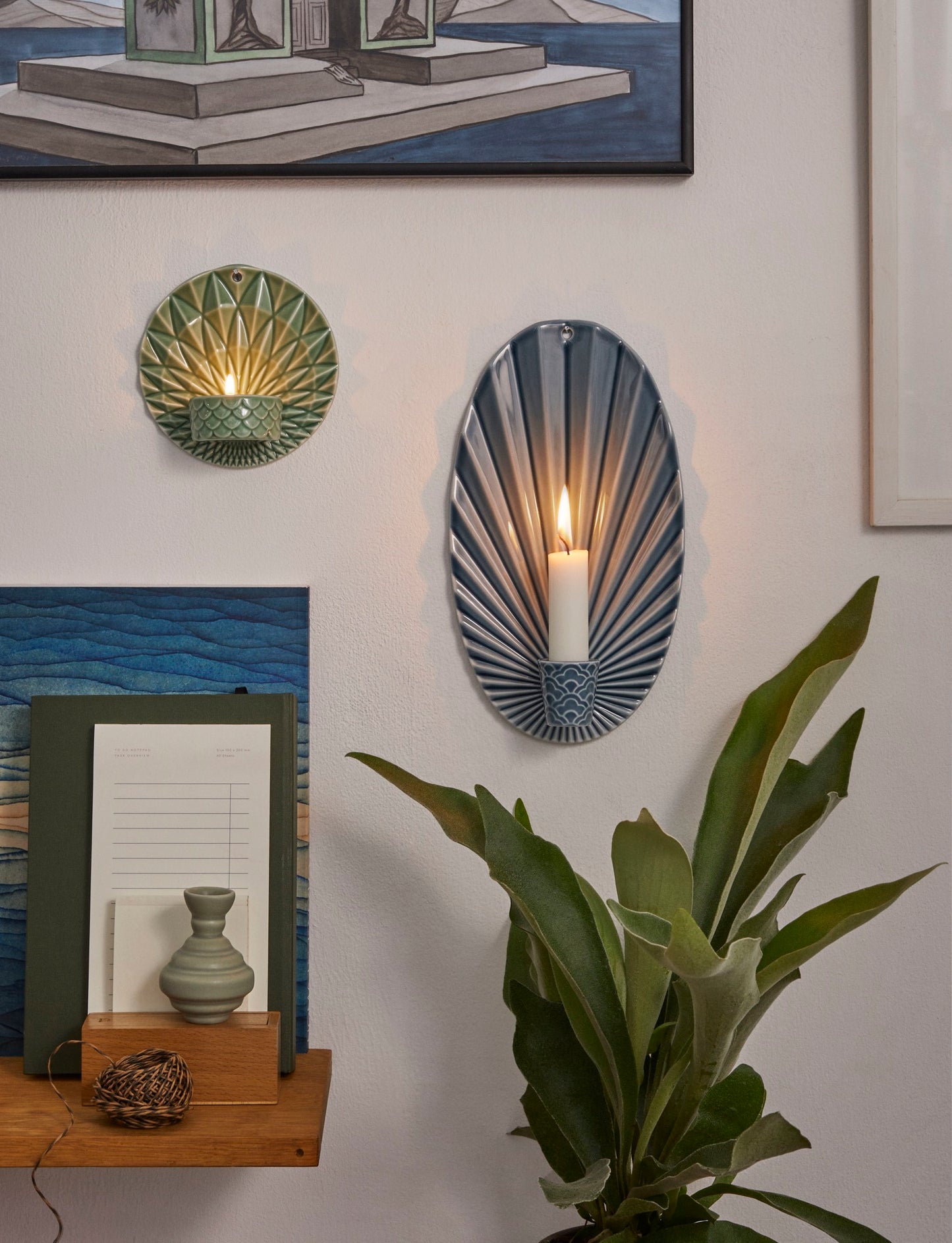 Pipanella Waves Candle Sconce - Midnight