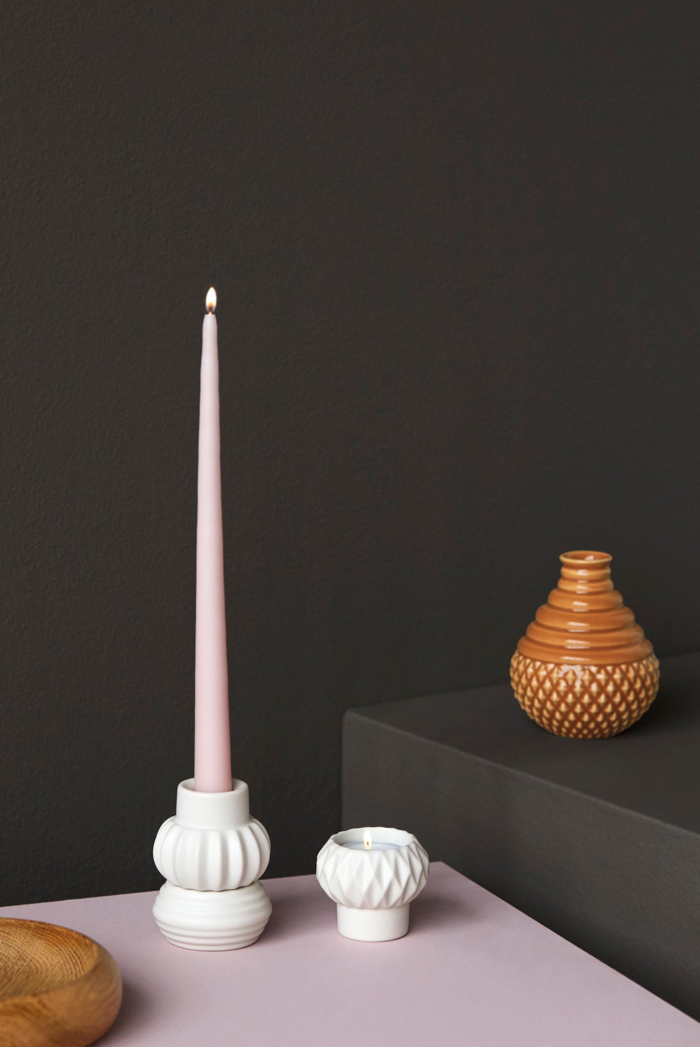 Samsurium Candlestack white set of 3 pcs.