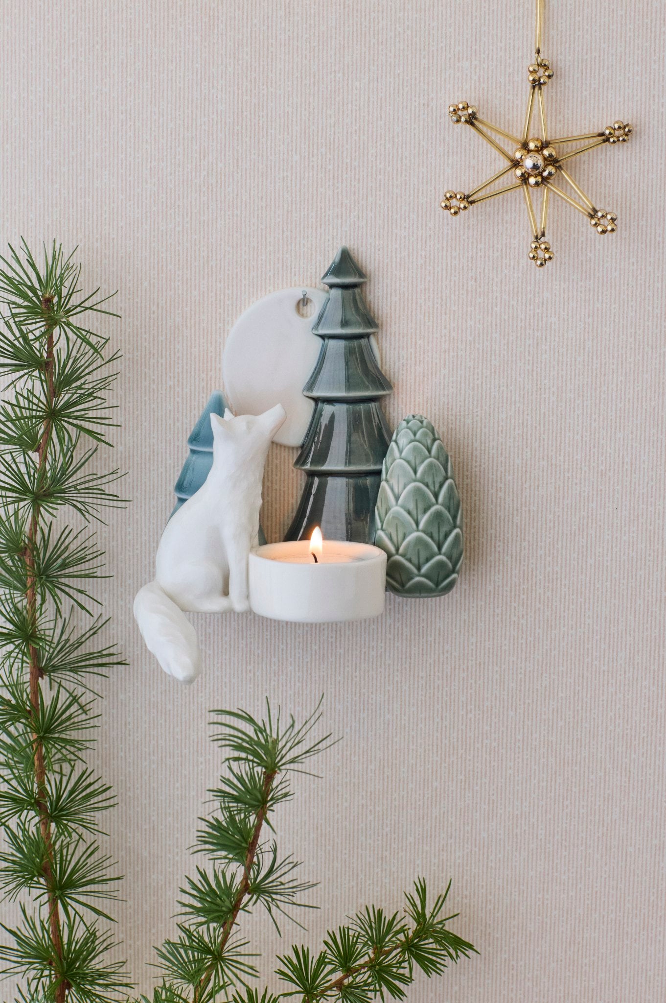 Winter Stories Fox Wall Votive