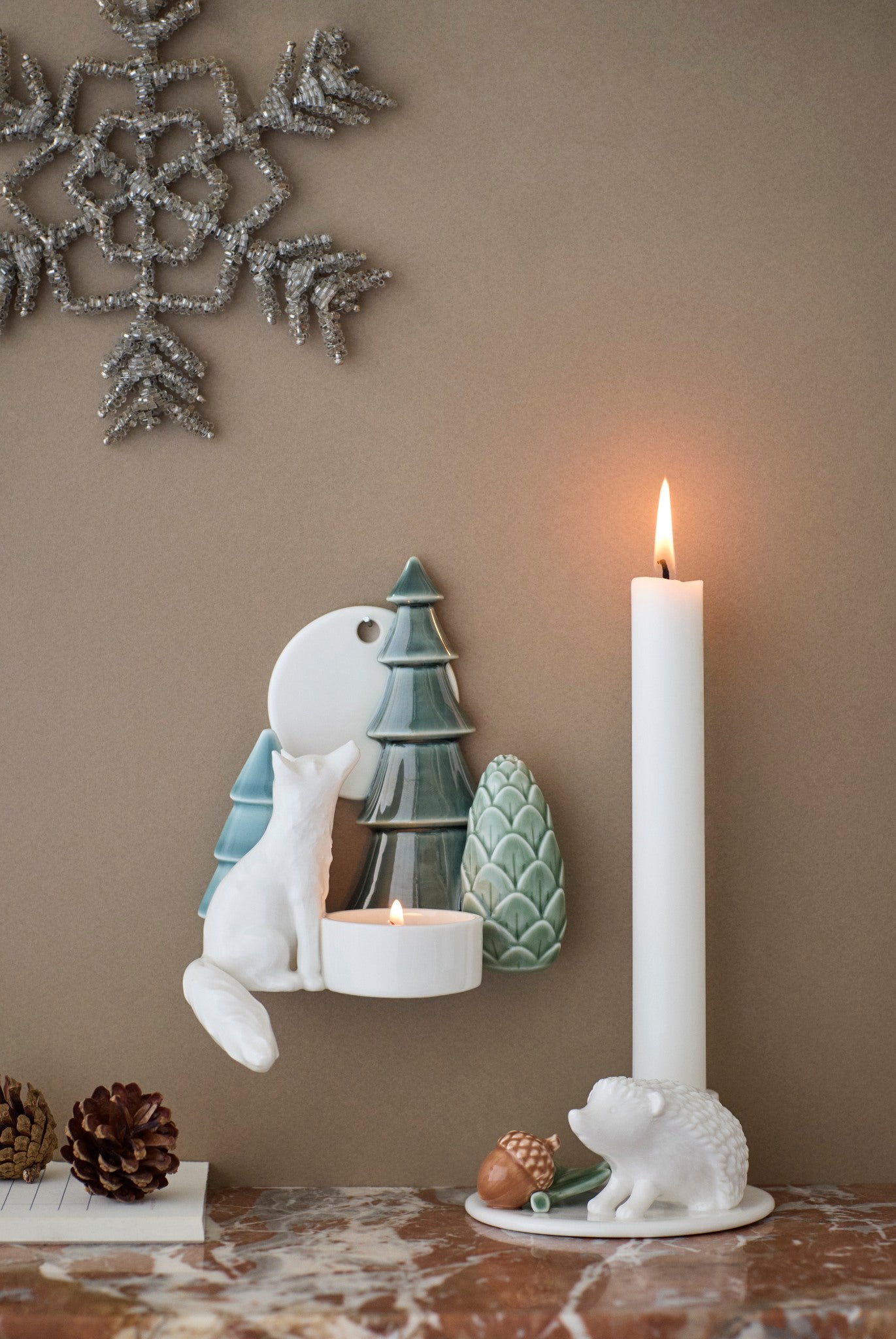 Winter Stories Fox Wall Votive