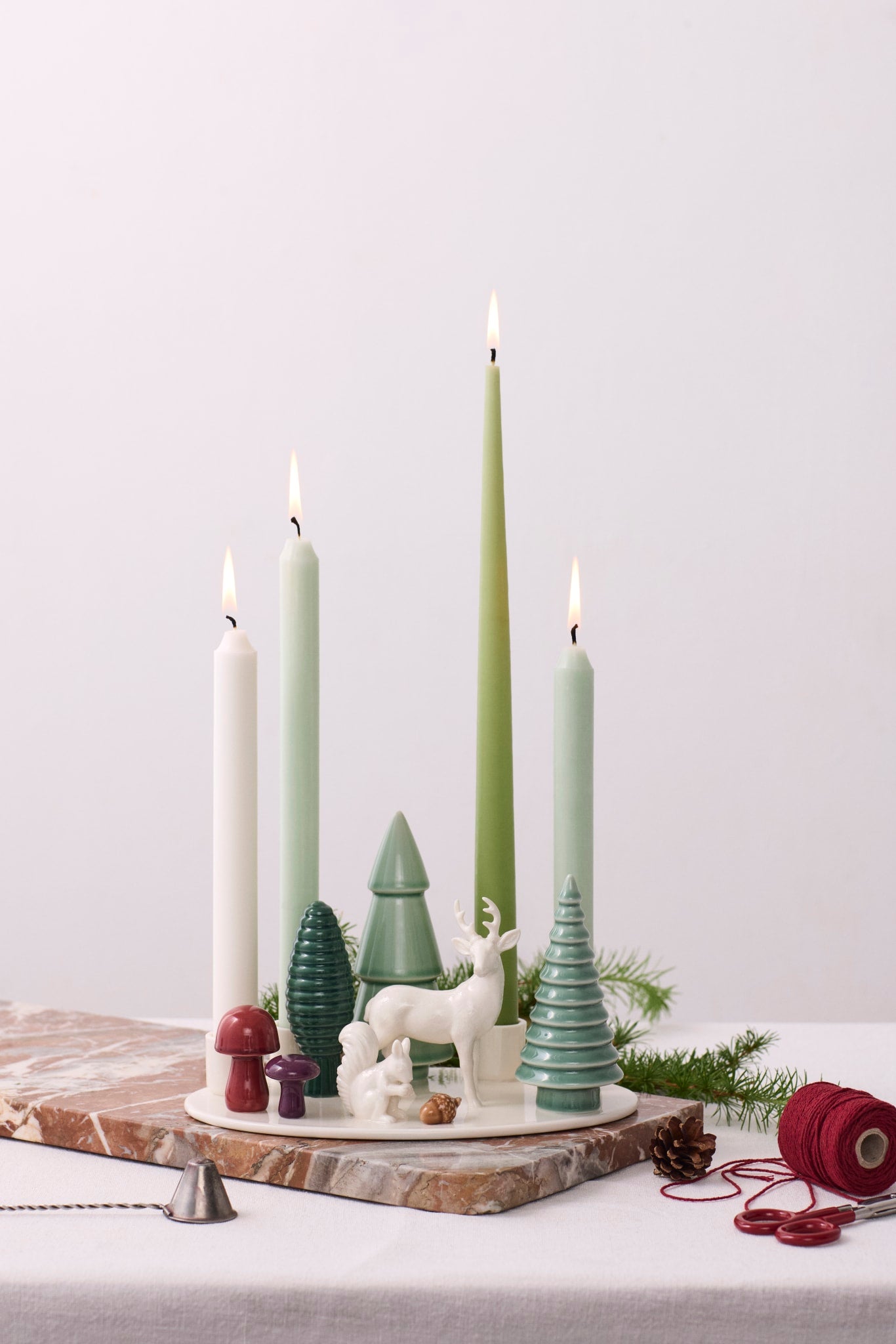 Winter Stories Woodland Advent Candlestick