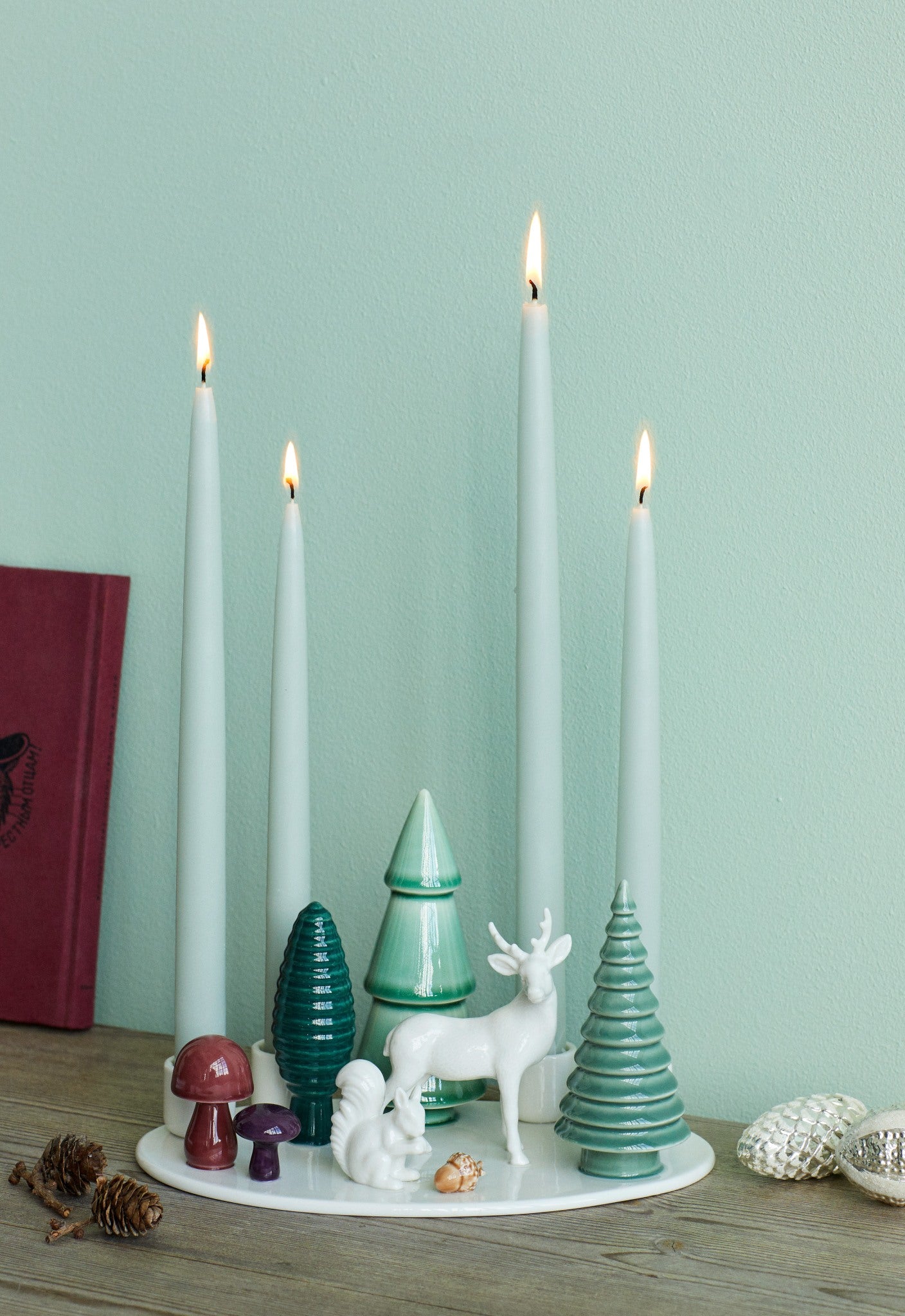 Winter Stories Woodland Advent Candlestick