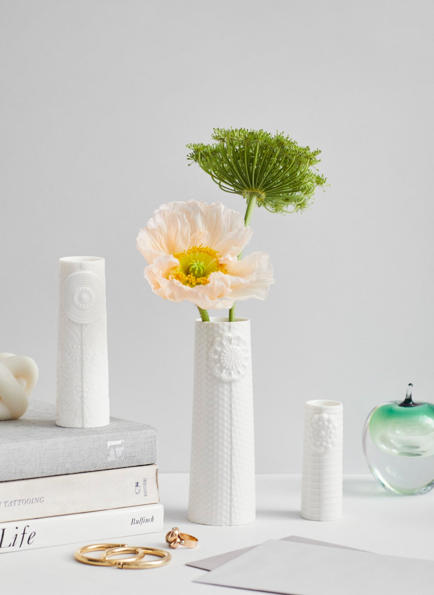 Pipanella Flock - Clean Linen (1 small, 1 mini, 1 micro) set of 3 vases